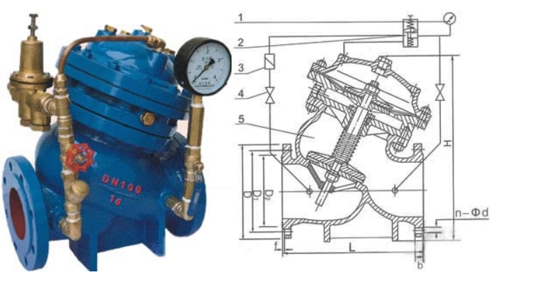 乐玩lewin-乐玩国际可调式减压稳压阀YX741X结构图